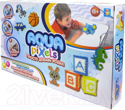 

Набор для творчества 1Toy, Aqua Pixels. Веселые животные / Т12337