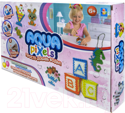 

Набор для творчества 1Toy, Aqua Pixels. Набор принцессы / Т12336