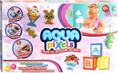 

Набор для творчества 1Toy, Aqua Pixels. Маленькая принцесса / Т15232
