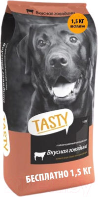 

Корм для собак Tasty Dog, С говядиной