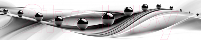 Скиналь БилдингЛайт Абстракция №51 Черные шары (лак/ABS, 3000x600x1.5)