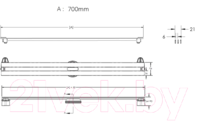 Трап для душа Berges Super Slim 700 / 090053