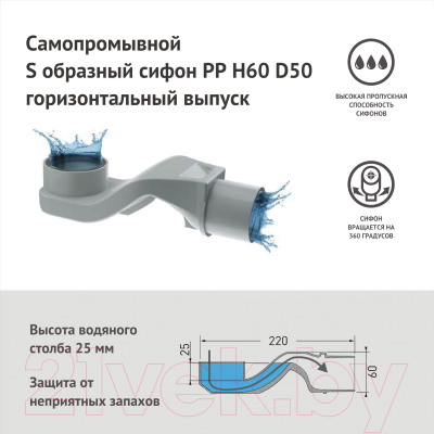 Трап для душа Berges B1 Keramik 500 / 090116