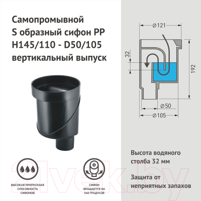 Трап для душа Berges B1 Keramik 400 / 090015