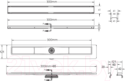 Трап для душа Berges С1 Norma 300 / 090034