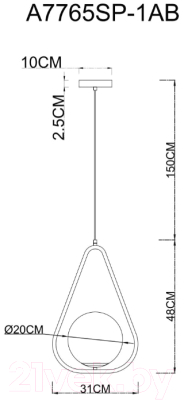 Потолочный светильник Arte Lamp Matisse A7765SP-1AB