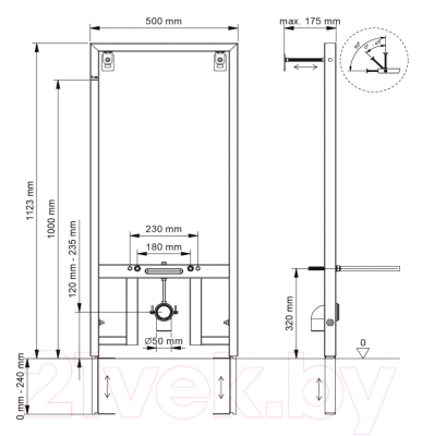 Инсталляция для биде Berges Novum 049212