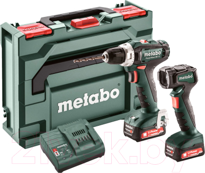 Профессиональная дрель-шуруповерт Metabo PowerMaxx BS 12 Set (601036900)