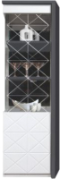 Шкаф-пенал с витриной Мебель-КМК Монако 0673.6 левая (графит/дуб полярный) - 