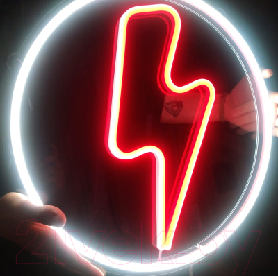

Неоновая вывеска ON-neon, Молния в круге