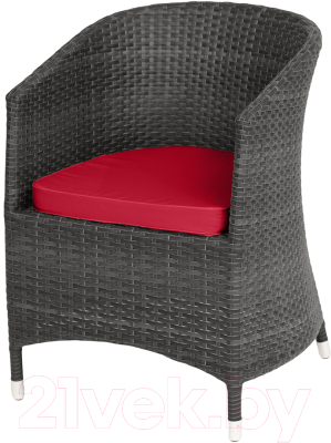 Кресло садовое Mebius Verona V001 / 190243 (черный/красный)