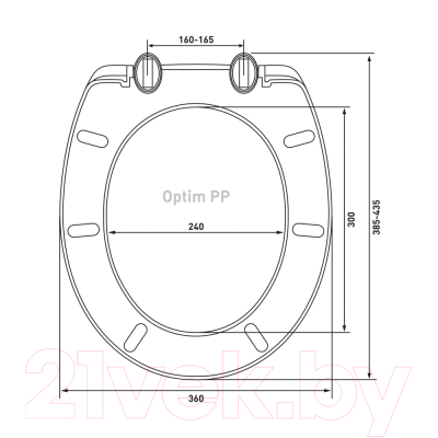 Сиденье для унитаза Berges Optim PP / 021304