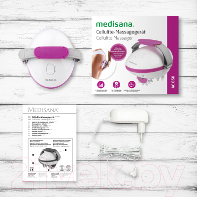 Массажер электронный Medisana AC 850 (белый/розовый)