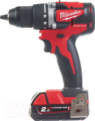 

Аккумуляторная дрель-шуруповерт Milwaukee, M18 CBLDD-202C / 4933464317