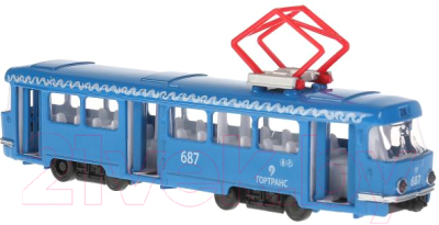 Трамвай игрушечный Технопарк Трамвай / CT12-463-2-BL-WB