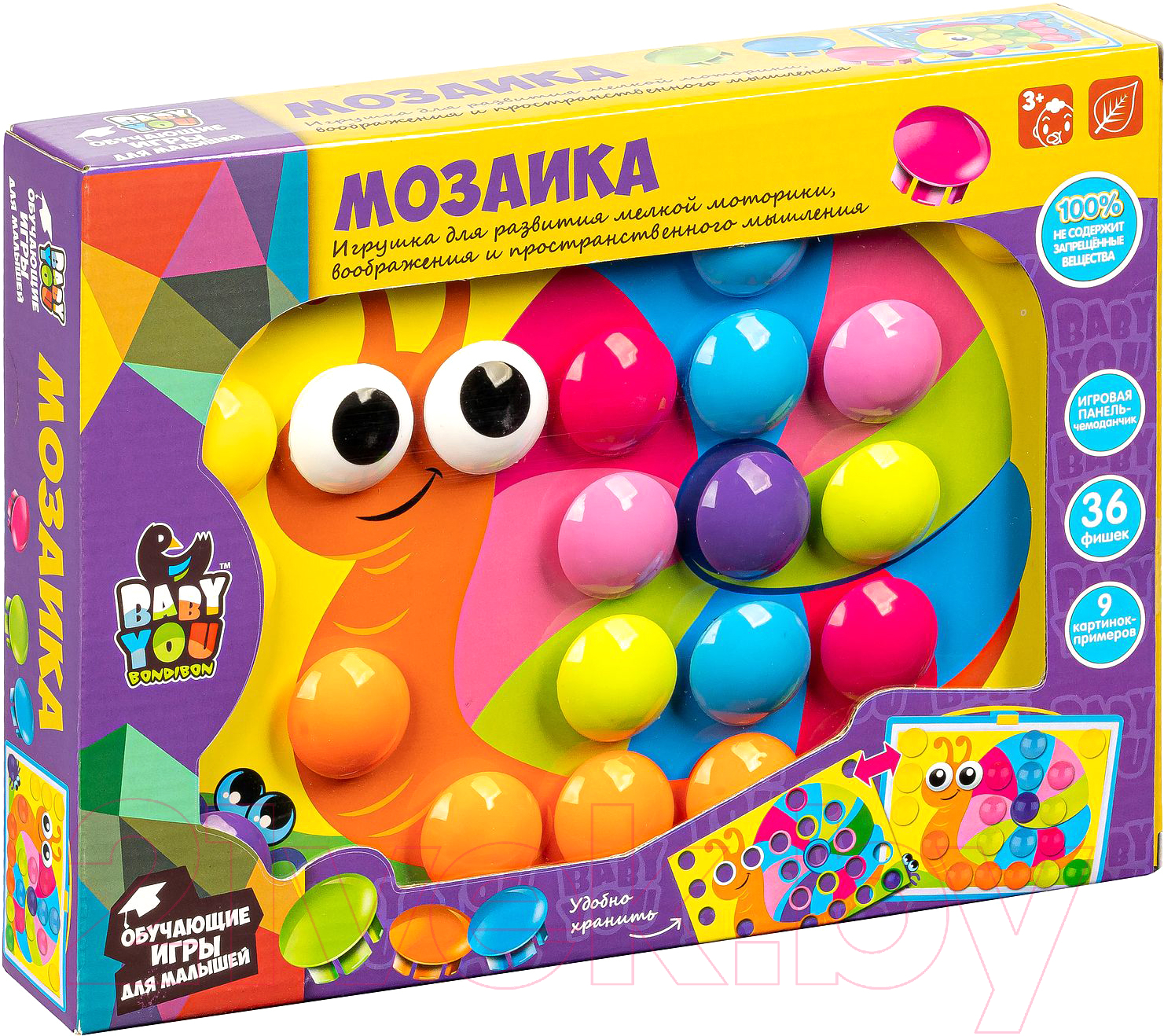 Развивающая игра Bondibon Мозаика для малышей / ВВ5022