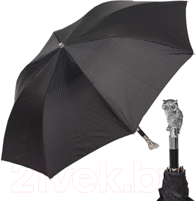 Зонт складной Pasotti Auto Owl Silver Codino Black