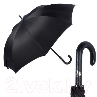 Зонт-трость Pasotti Esperto Classic Pelle Chevron Black