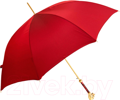 

Зонт-трость Pasotti, Leone Gold Oxford Rosso Fodero Anello