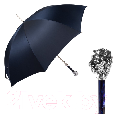 Зонт-трость Pasotti Leone Silver Oxford Blu