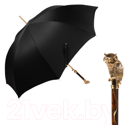Зонт-трость Pasotti Owl Gold Oxford Black