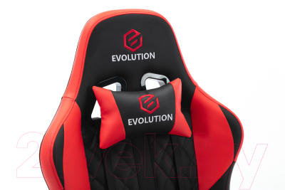 Кресло геймерское Evolution Racer M (черный/красный)