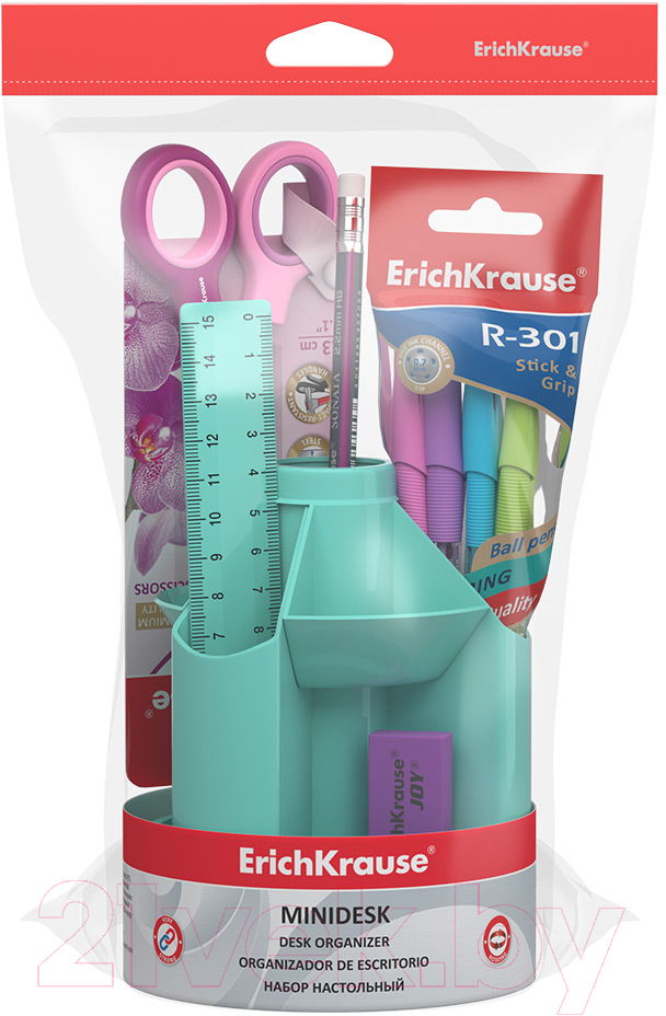 Органайзер настольный Erich Krause Mini Desk Pastel Mint / 53690 — фото 3