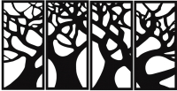 Декор настенный Arthata Дерево 130x60-B / 043-4 (черный) - 
