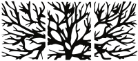 Декор настенный Arthata Ветви дерева 105x50-B / 004-3 (черный) - 