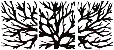 Декор настенный Arthata Ветви дерева 105x50-B / 004-3 (черный)