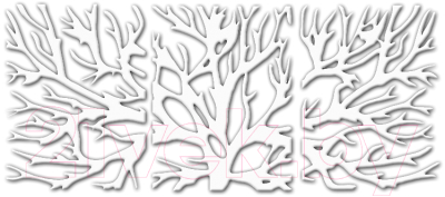 Декор настенный Arthata Ветви дерева 105x50-V / 004-3 (белый)