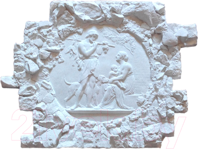 Декоративный камень гипсовый Polinka Декор Фермер белый (200x170x20)