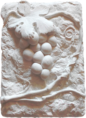 Декоративный камень гипсовый Polinka Декор Виноград белый (150x110x10)
