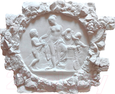Декоративный камень гипсовый Polinka Декор Венера белый (200x160x20)
