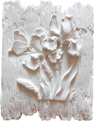 Декоративный камень гипсовый Polinka Декор Ирис белый (190x150x20)