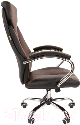 Кресло офисное Chairman 901 (экопремиум черный/коричневый)