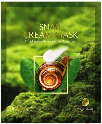 Маска для лица тканевая Deoproce Snail Cream Mask