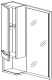Миниатюра изображения товара Шкаф с зеркалом для ванной СанитаМебель Сизаль 14.500 (левый)