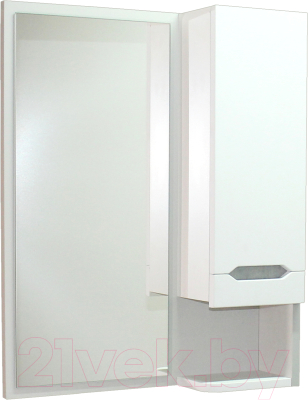 Шкаф с зеркалом для ванной СанитаМебель Сизаль 14.500 (правый)