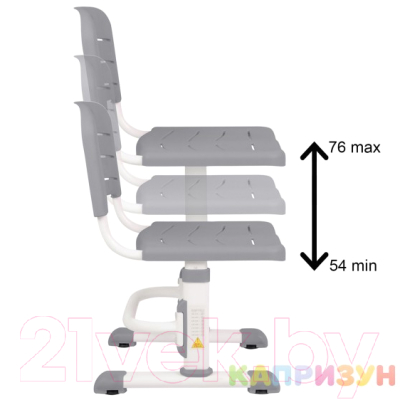 Парта+стул Капризун A7-grey