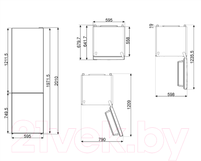 Холодильник с морозильником Smeg FC20EN4AX