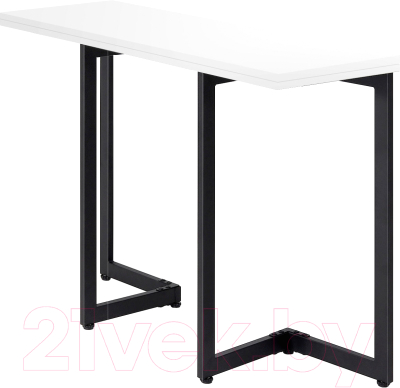 Обеденный стол Millwood Арлен 1 38/76x110x76 (белый/металл черный)
