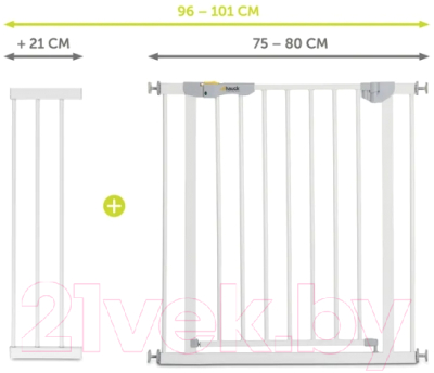 Расширитель для ворот безопасности Hauck Open'n Stop / 596920 (21см, белый)