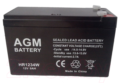 

Батарея для ИБП AGM Battery, HR-1234W F2