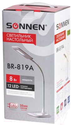 Настольная лампа Sonnen Br-819a / 236666 (белый)