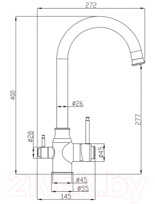 Смеситель ZORG Steel Hammer SH 763 (бронза)