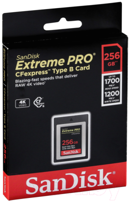 Изображение товара Карта памяти SanDisk Extreme Pro CF Express Card Type B 256GB (SDCFE-256G-GN4NN)