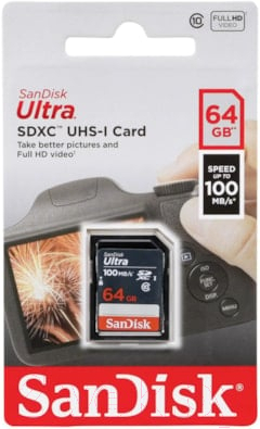 Карта памяти SanDisk Ultra SDHC Memory Card 64GB (SDSDUNR-064G-GN3IN)