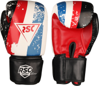Боксерские перчатки RSC Hit Pu SB-01-146 (р-р 12, белый/красный/синий)