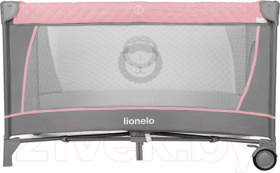 Кровать-манеж Lionelo Flower (серый/розовый)